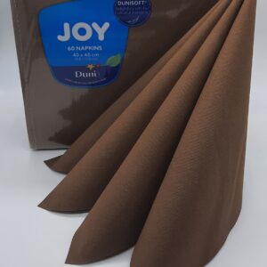 SERWETKI flizelinowe DUNI 40x40 BRĄZOWE 60 szt.