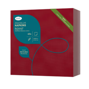 SERWETKI flizelinowe DUNI 40x40 BORDOWE 60 szt.