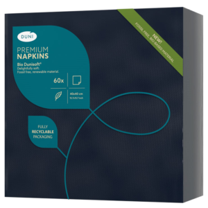 SERWETKI FLIZELINOWE DUNI 40x40 CZARNE 60 szt.