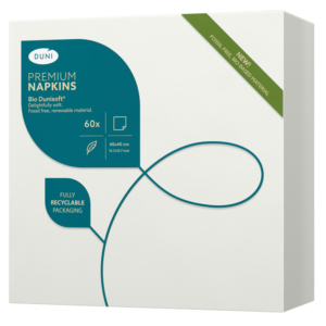 SERWETKI flizelinowe DUNI 40x40 BIAŁE 60 szt.