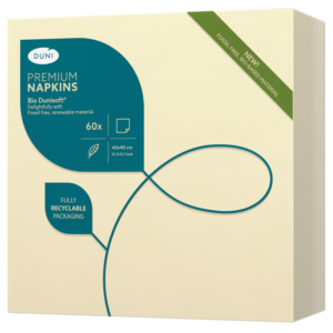 SERWETKI flizelinowe DUNI 40x40 KREMOWE 60 szt.
