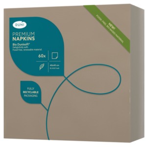 SERWETKI flizelinowe DUNI 40x40 SZARO-BEŻOWE 60 szt.