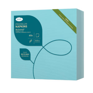 SERWETKI flizelinowe DUNI 40x40 BŁĘKITNY 60 szt.