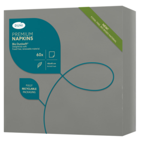 SERWETKI flizelinowe DUNI 40x40 SZARE 60 szt.