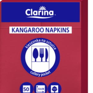 KIESZONKI na sztućce Bordowe 50 szt.