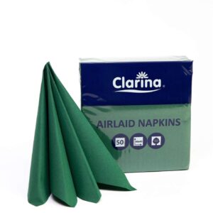 SERWETKI flizelinowe CLARINA 40x40 ZIELONE 50 szt.