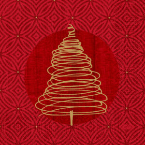 Serwetki DUNI 33x33 3W ELEGANT TREES BOŻE NARODZENIE 50 szt.