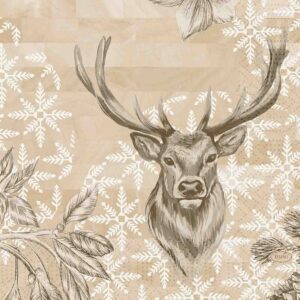 Serwetki DUNI 33x33 3W WILD DEER JELEŃ 50 szt.