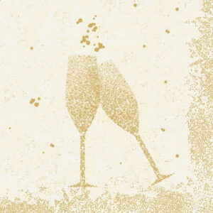 SERWETKI flizelinowe DUNI 40x40 CELEBRATE CREAM 60 szt.