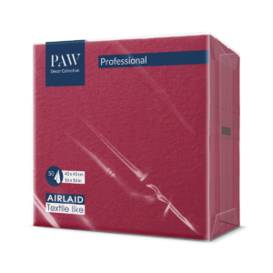 SERWETKI flizelinowe PAW 40x40 BORDOWE 50 szt.