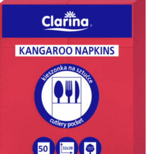 KIESZONKI na sztućce CZERWONE 50 szt.