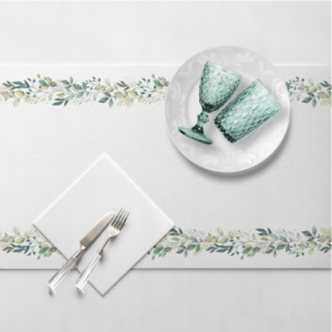 Bieżnik flizelinowy Komunia Święta ELEGANT LEAVES 24m