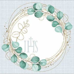 Serwetki flizelinowe PIERWSZA KOMUNIA ŚWIĘTA KONWALIA DUNI 60 szt.