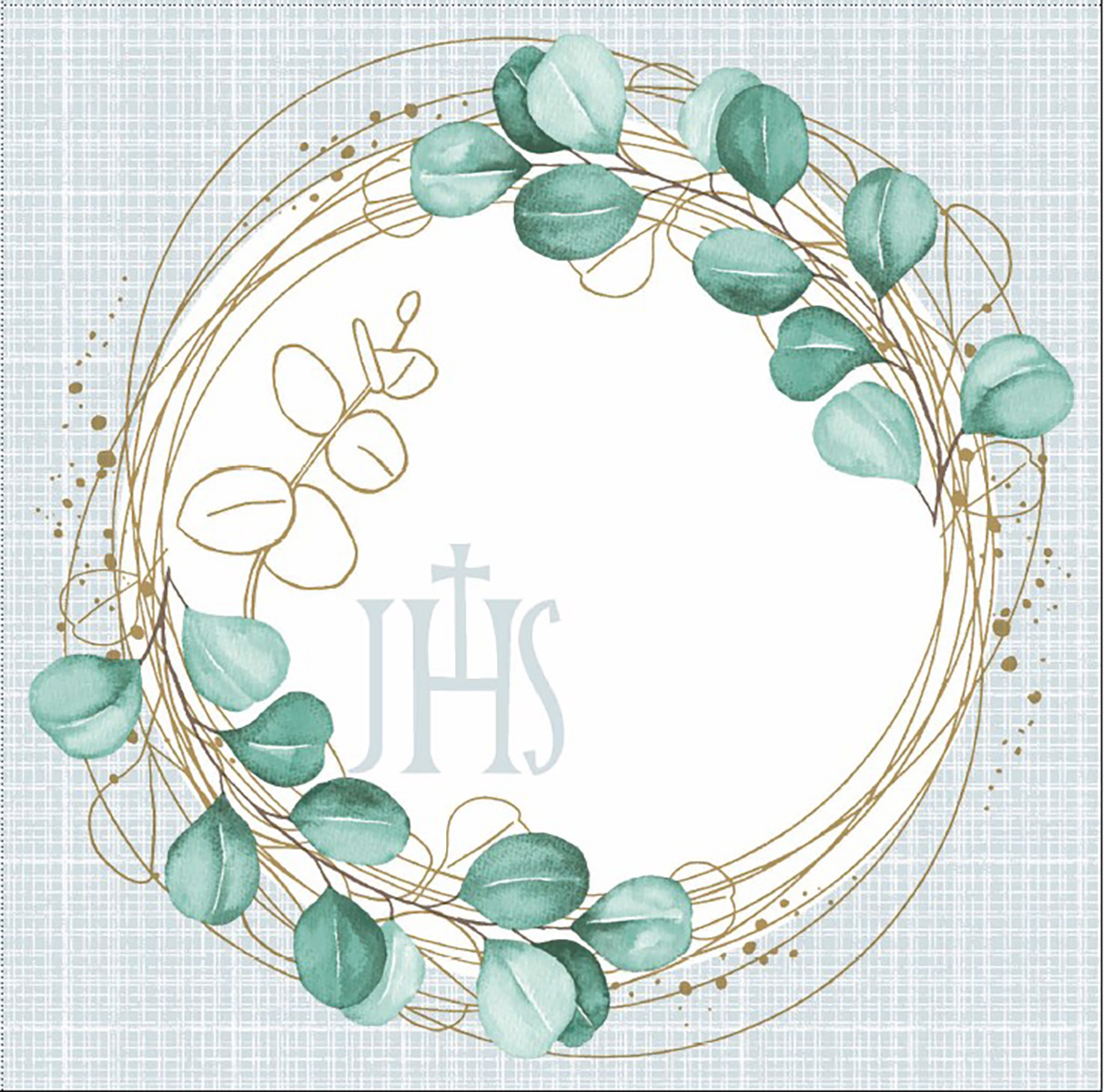 Serwetki flizelinowe PIERWSZA KOMUNIA ŚWIĘTA KONWALIA DUNI 60 szt.