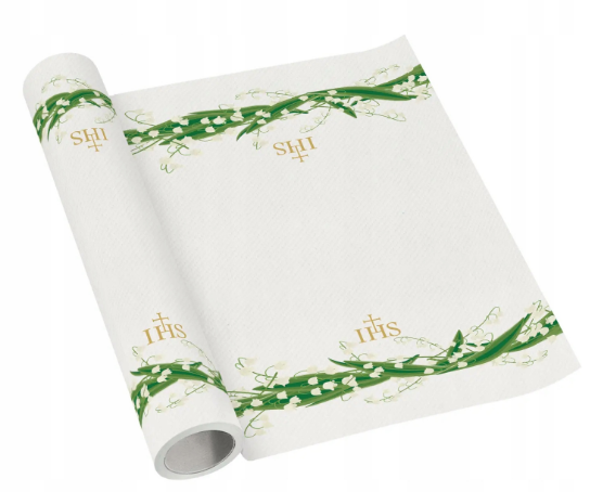 Bieżnik flizelinowy PIERWSZA KOMUNIA ŚWIĘTA KONWALIA 24m