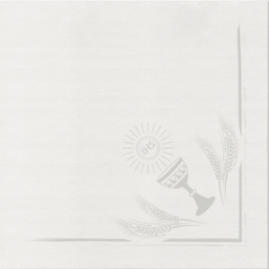 Serwetki flizelinowe KOMUNIA SREBRNA HOSTIA PAW 50 szt.